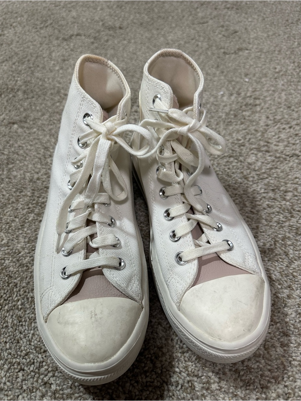 Converse White High-Top Canvas Sneakers